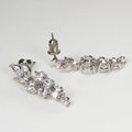 Серьги позолоченные белым золотом (18К Gold Plated арт.268)